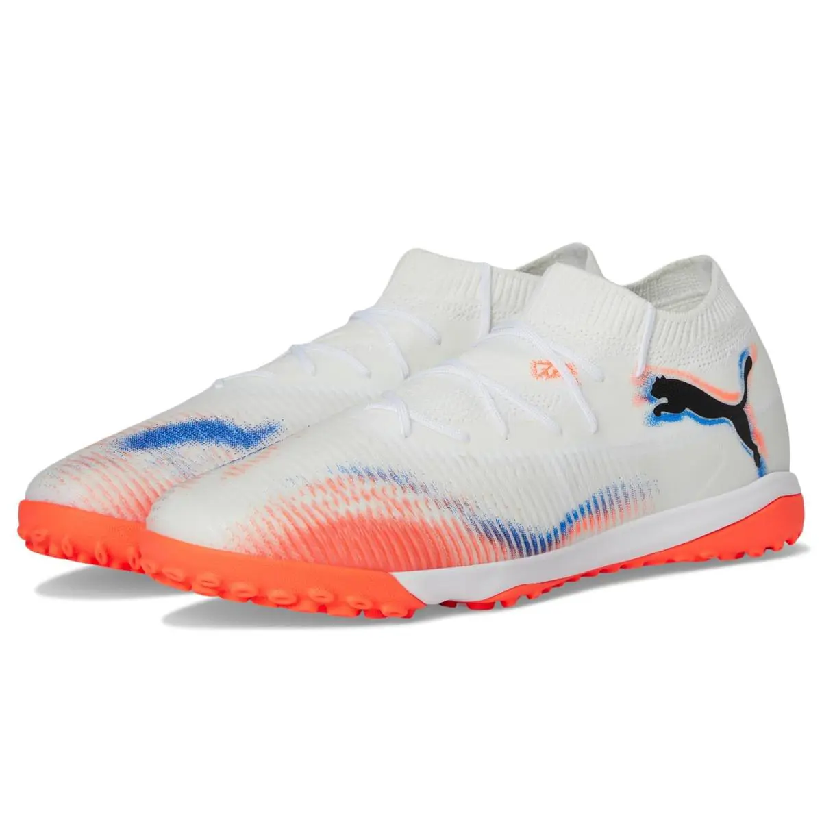 Man`s Shoes Puma Future 8 Match Turf Trainer Soccer Cleats White/Black/Glowing Red