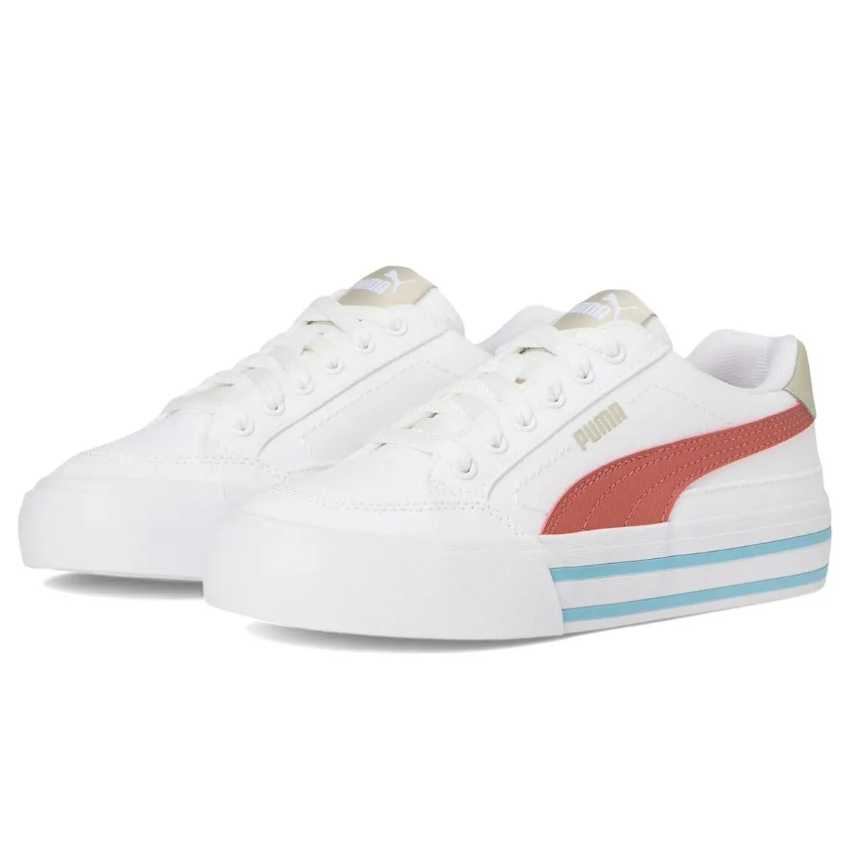 Puma shoes - Puma White/Red Fire/Vapor Gray 25