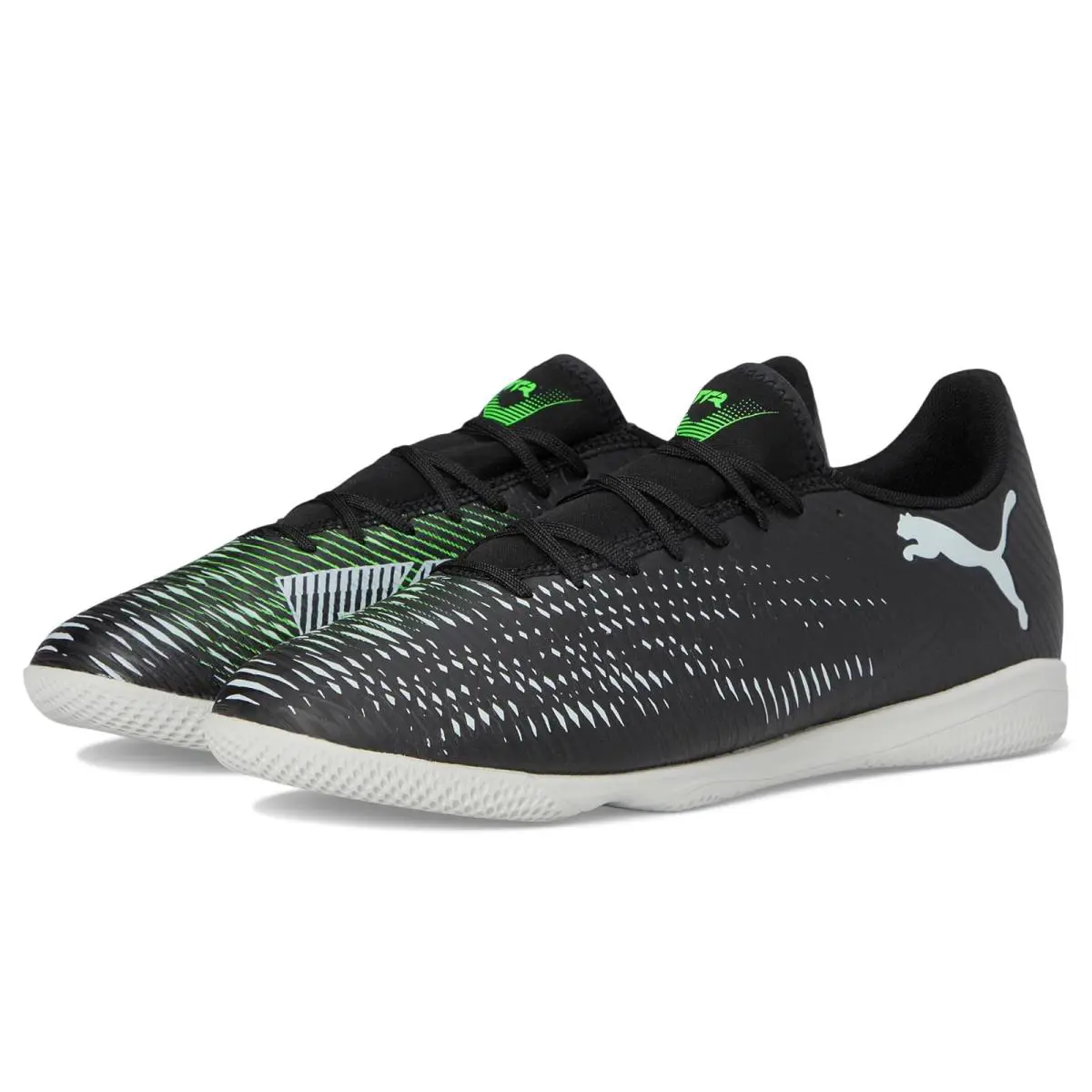 Man`s Shoes Puma Future 8 Play Indoor Trainer Soccer Shoes - Puma Black-Puma White-Glowing Red