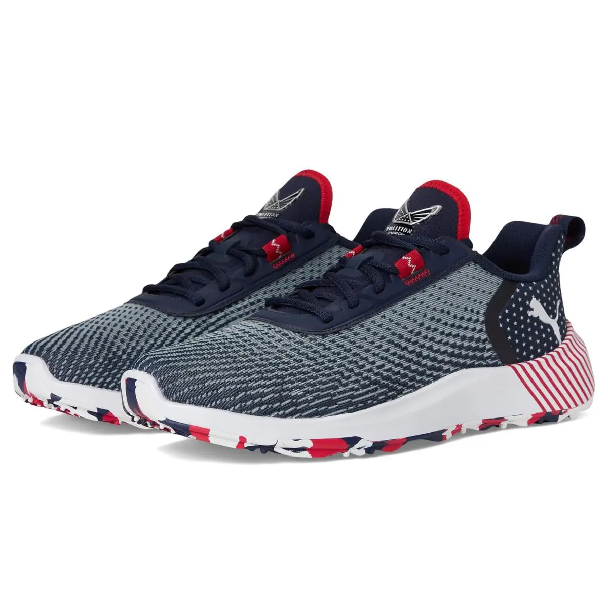 Man`s Sneakers Athletic Shoes Puma Golf Puma X Volition Fusion Crush Sport - Deep Navy/Strong Red/Puma White