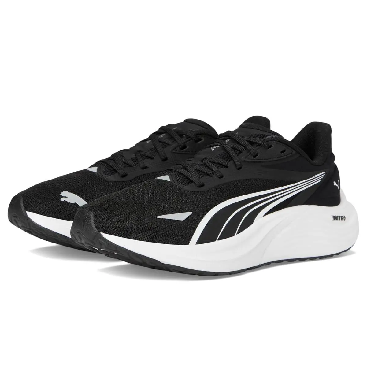 Woman`s Sneakers Athletic Shoes Puma Electrify Nitro 4 Running Shoes - Puma Black/Puma White