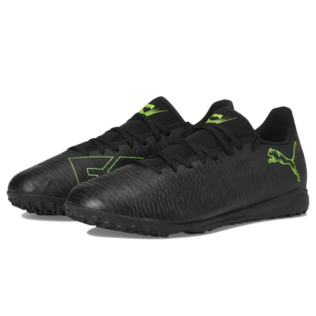 Man`s Shoes Puma Future 8 Play Turf Trainer Soccer Cleats Black/Fizzy Light/Green Terrain