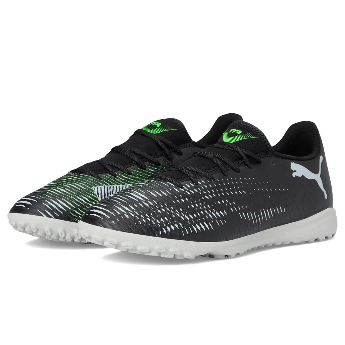 Man`s Shoes  Future 8 Play Turf Trainer Soccer Cleats  Black-Cool Light Gray-Fluo Green by Puma