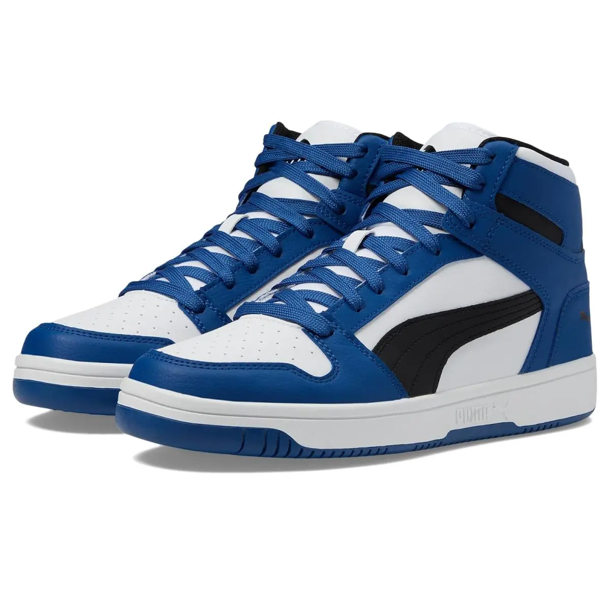 Man`s Sneakers Athletic Shoes  Rebound Layup Sneakers  White/ Black/Clyde Royal by Puma