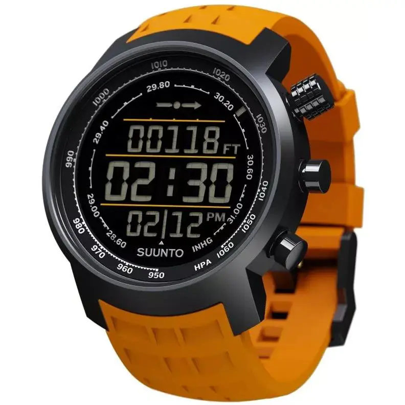 Suunto Elementum Terra Rubber Amber Altimeter Barometer Mens Watch SS019172000