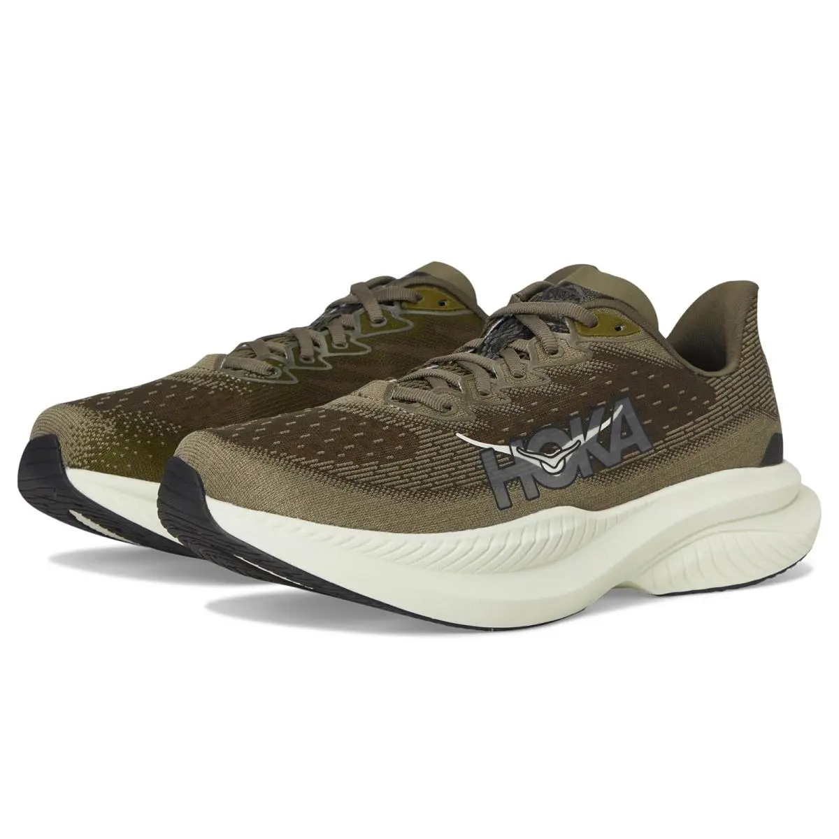 Man`s Sneakers Athletic Shoes Hoka Mach 6 - Antique Olive/Truffle Salt