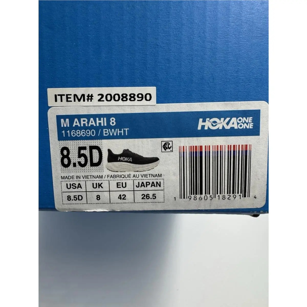 Hoka shoes - Hoka One One Arahi 8 - 1168690/BWHT - Black/white 8