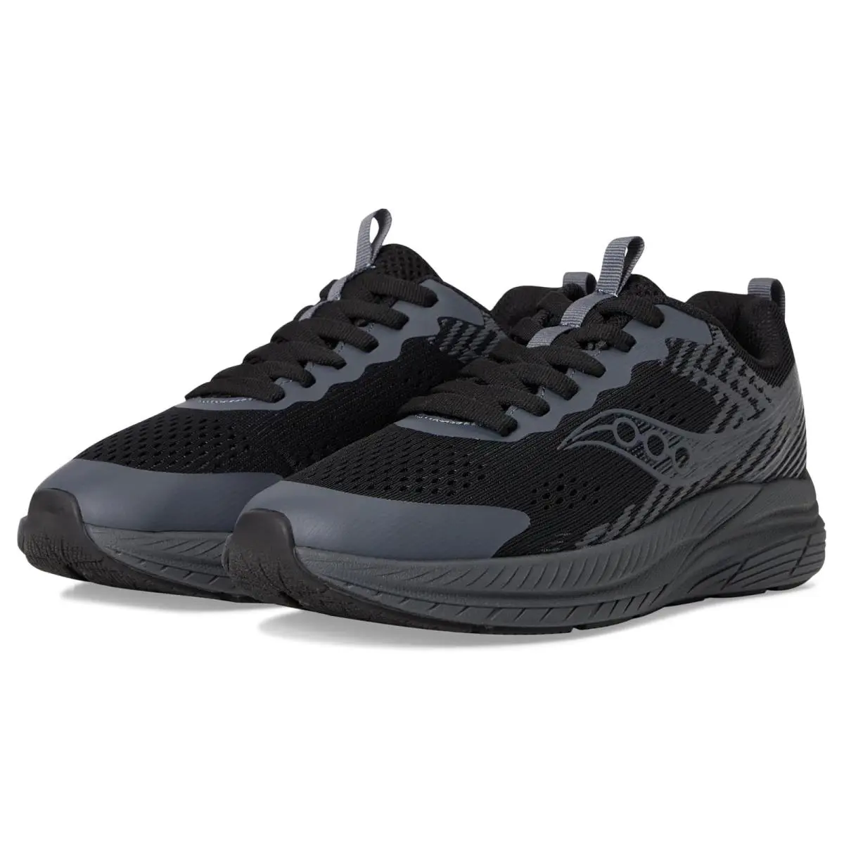 Children Unisex Shoes Saucony Kids Hurricane Kdz Big Kid - Black/Shadow