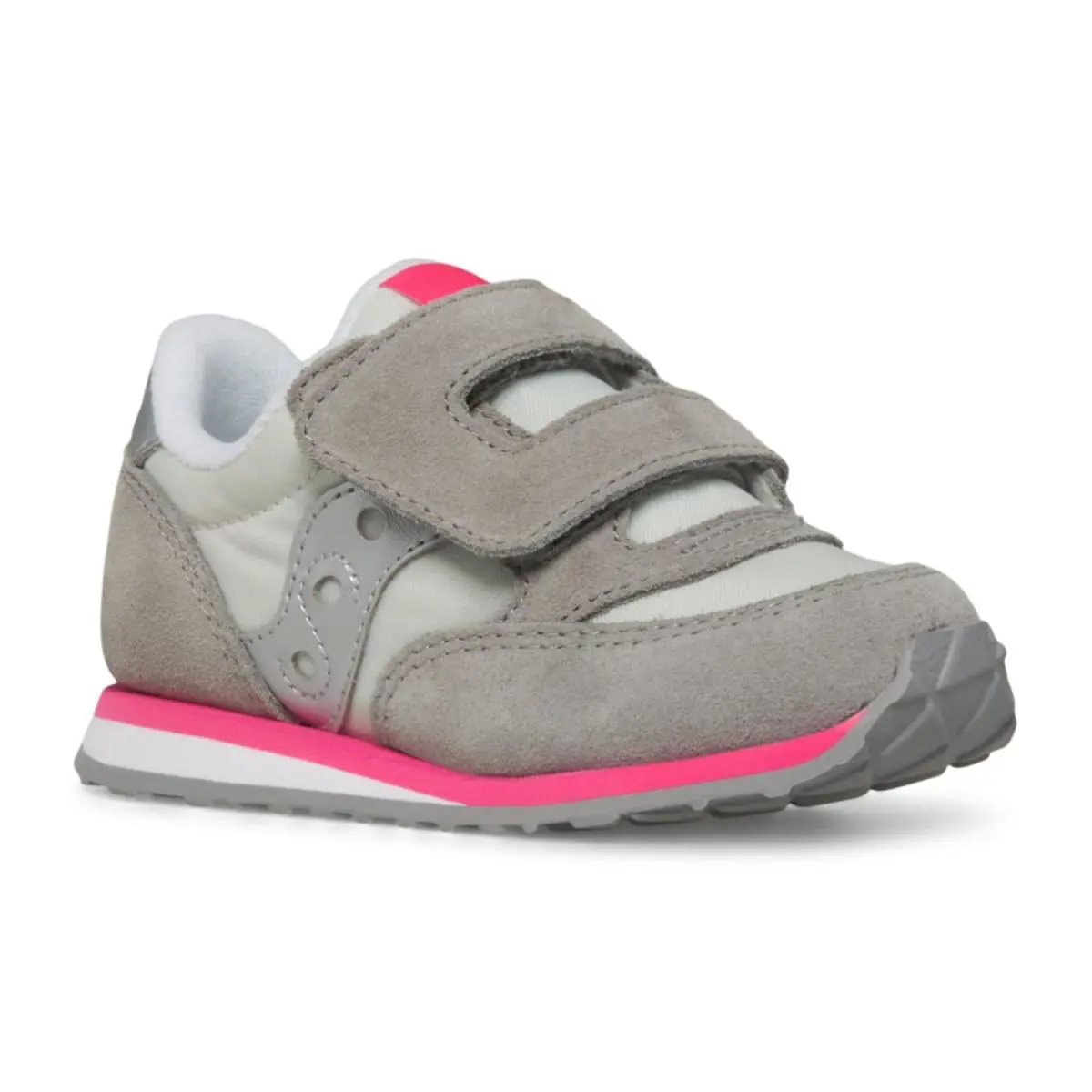 Saucony Kids Originals Jazz Hook Loop Sneaker Toddler/little Kid - Grey/Silver/Pink
