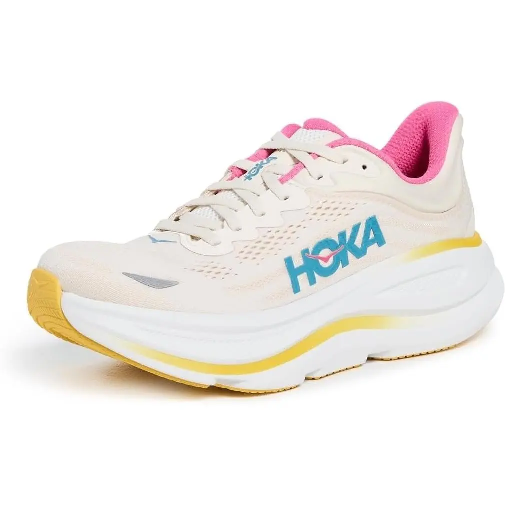 Hoka Women`s Bondi 9 Running Shoes Alabaster/birch Size 10