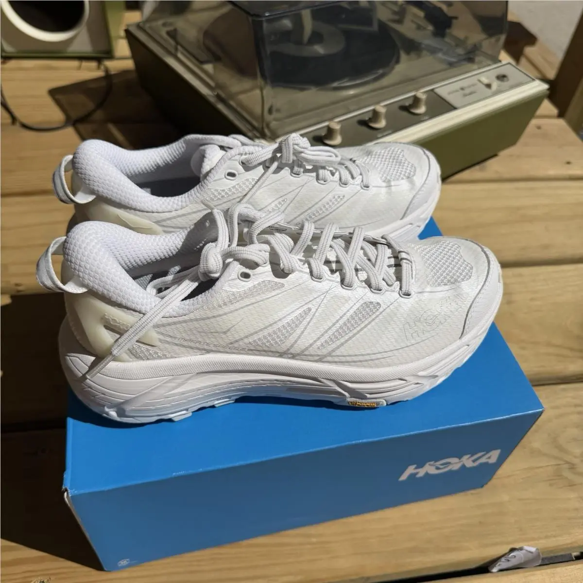 Hoka One One Mafate Speed 2 Men`s Size 6 Running Shoes White Sneaker