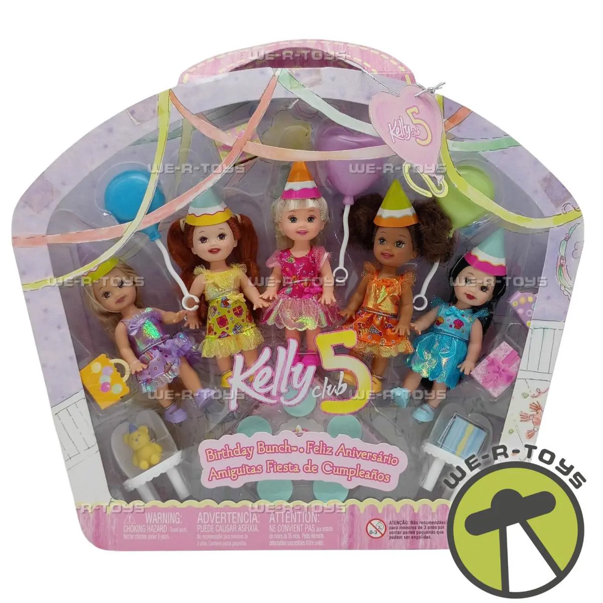 Barbie Kelly Club 5 Birthday Bunch Doll Set 2005 Mattel J0620