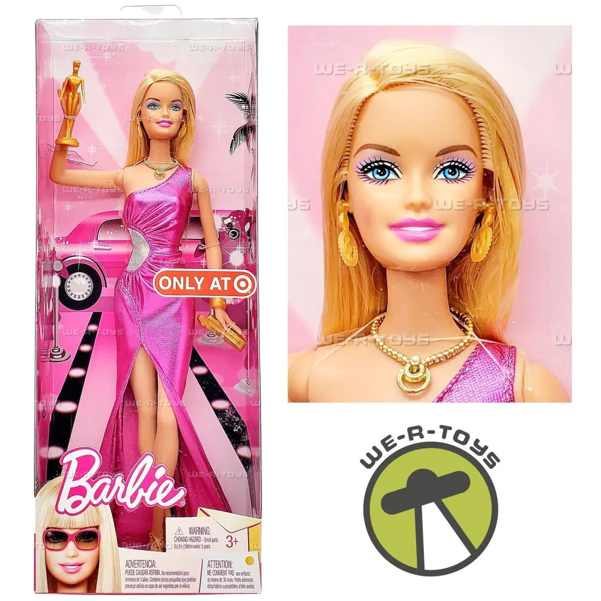 Award Show Barbie Doll in Pink Dress Target Exclusive 2009 Mattel T2045