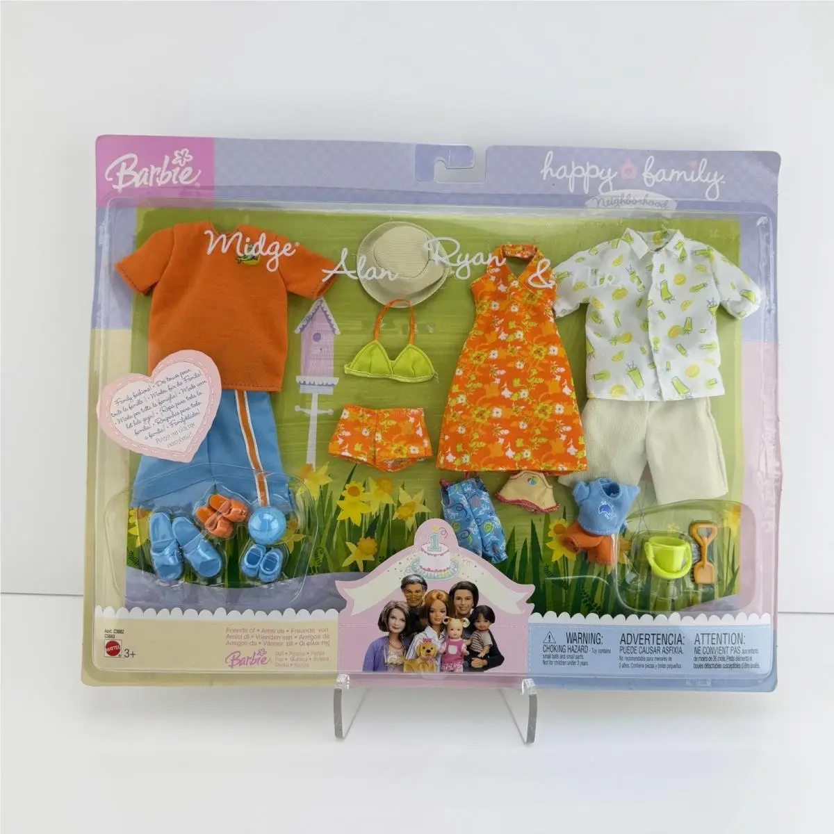 2003 Barbie Happy Family Neighborhood Fashion Pack Outfits C3883 Nrfb