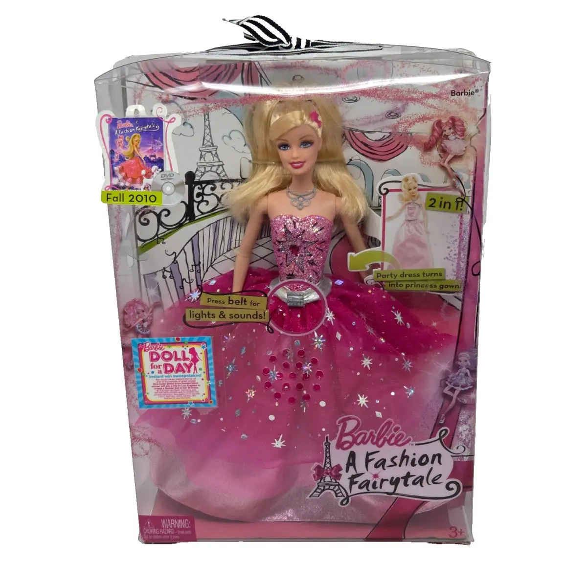 2009 Barbie Doll A Fashion Fairytail T2562 Mattel Light UP Sound