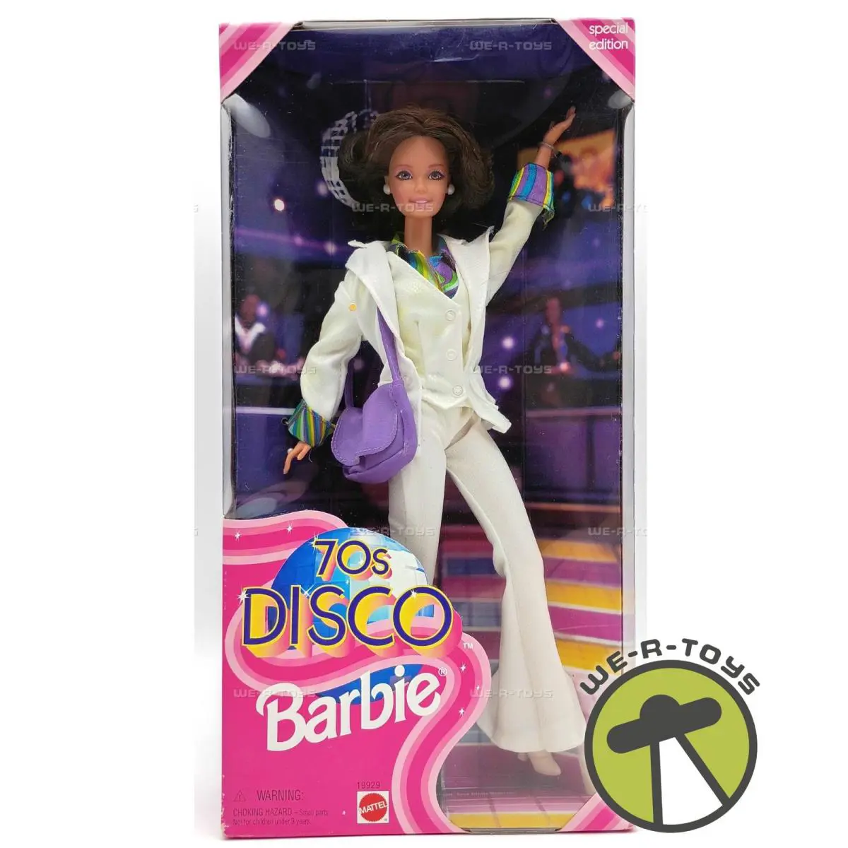 70`s Disco Barbie Doll Special Edition Brunette In Fashion 1998 Mattel 19929