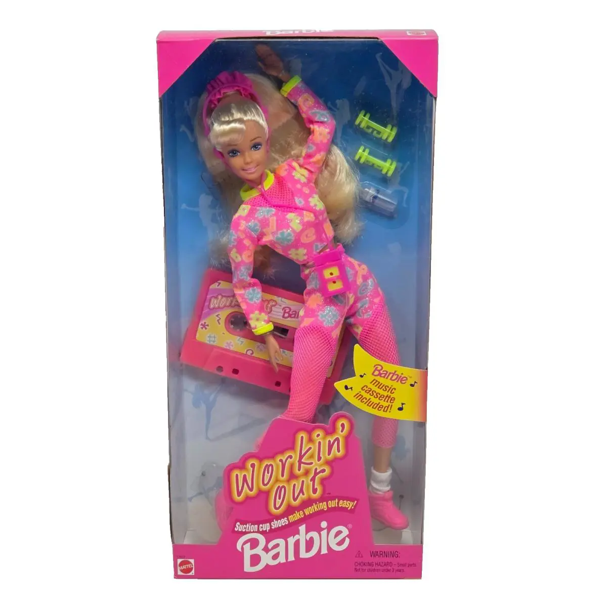 Vintage 1996 Workin Out Barbie Doll W Cassette IN Box 17317 Mattel R
