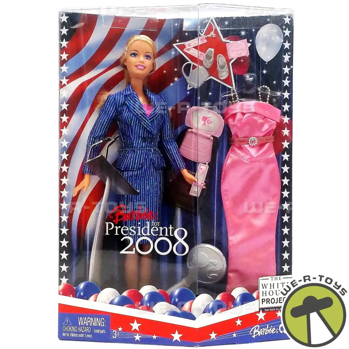 Barbie For President 2008 The White House Project Doll Mattel M6093