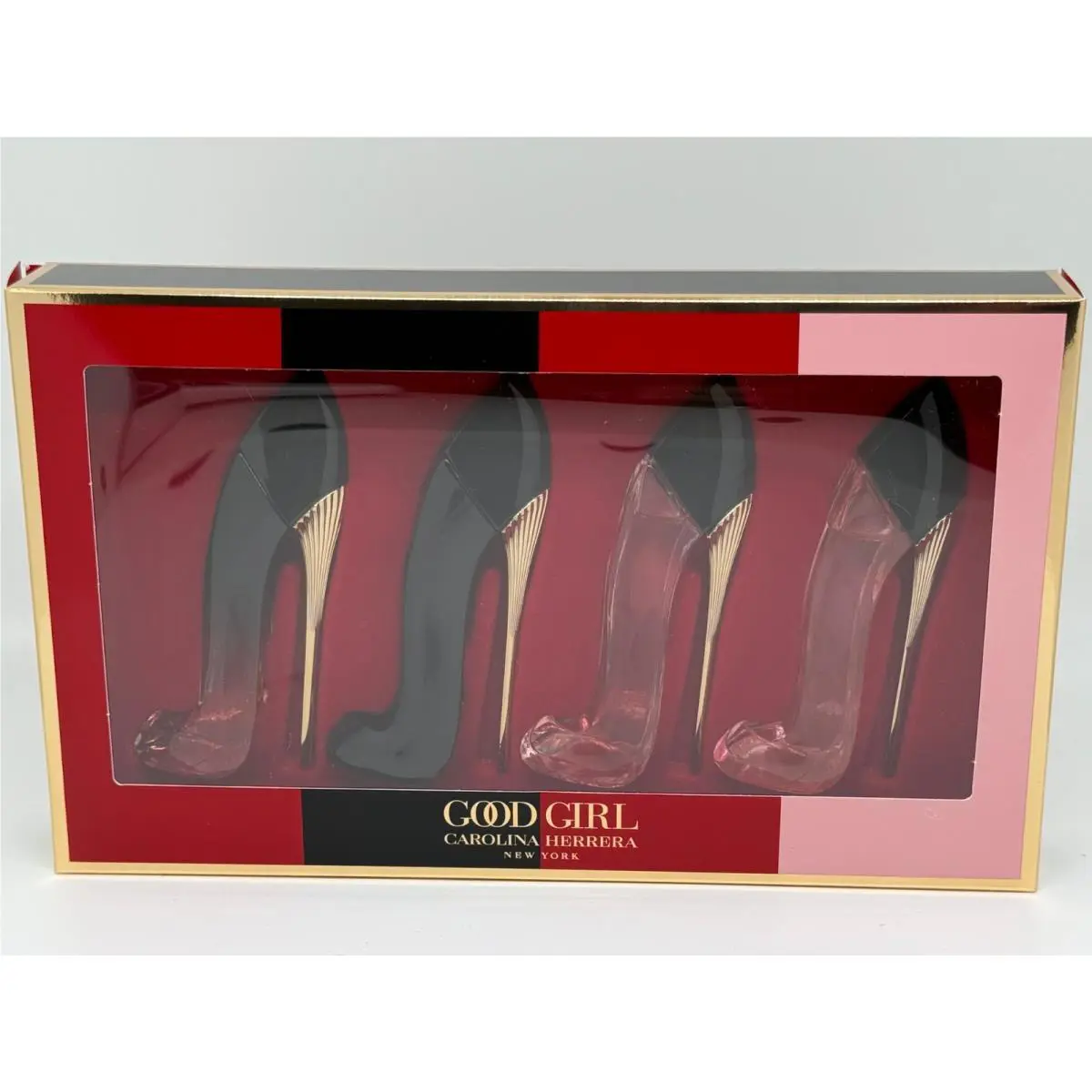 Good Girl by Carolina Herrera 4 Pieces Set: 0.24 oz / 7 ML Eau De Parfum Each