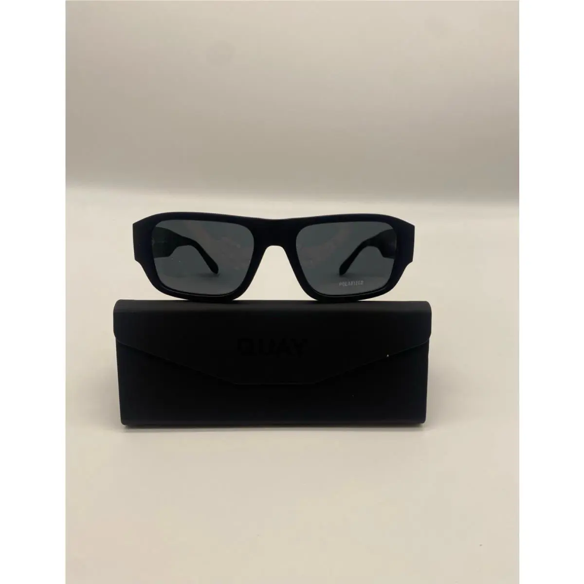 Quay Night Cap Polarized Sunglasses - Matte Black Frame