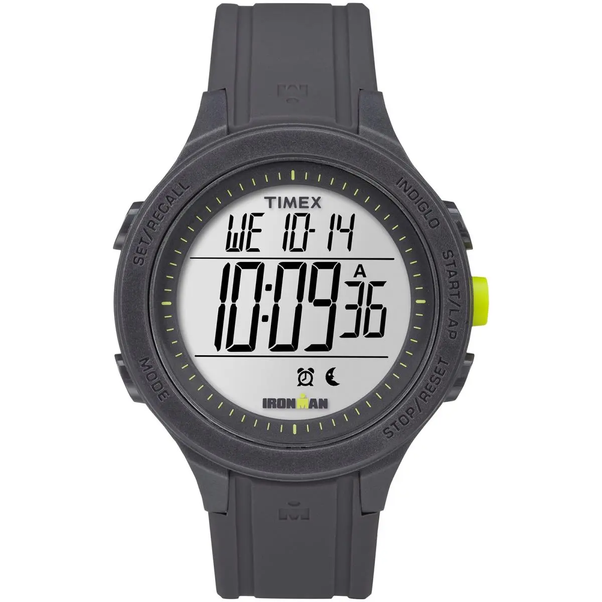 Men`s TW5M14500 Ironman Essential 30 Black/lime 43 mm Gray/lime by Timex