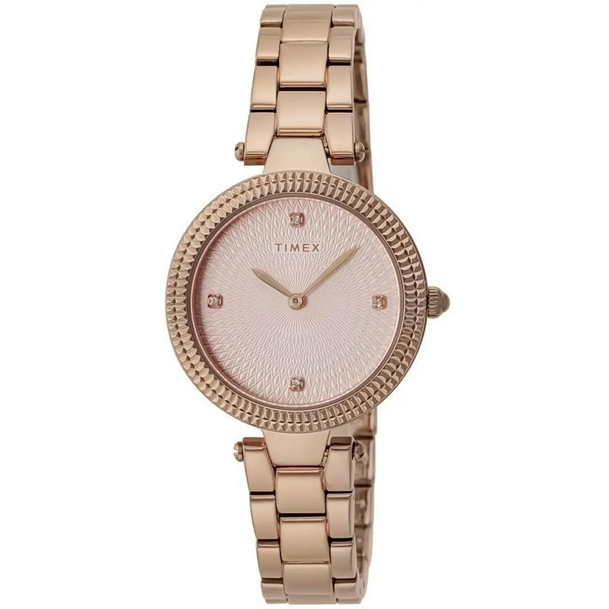 Timex TW2V24300 Adorn Women`s Analog Watch Rose Gold-tone Steel Bracelet