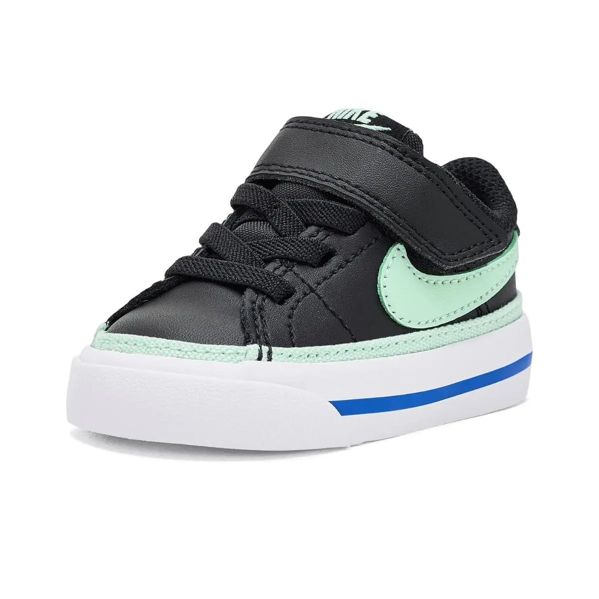Children Unisex Shoes  Kids Court Legacy Infant/toddler Black/Arctic Green/White/Game Royal by Nike