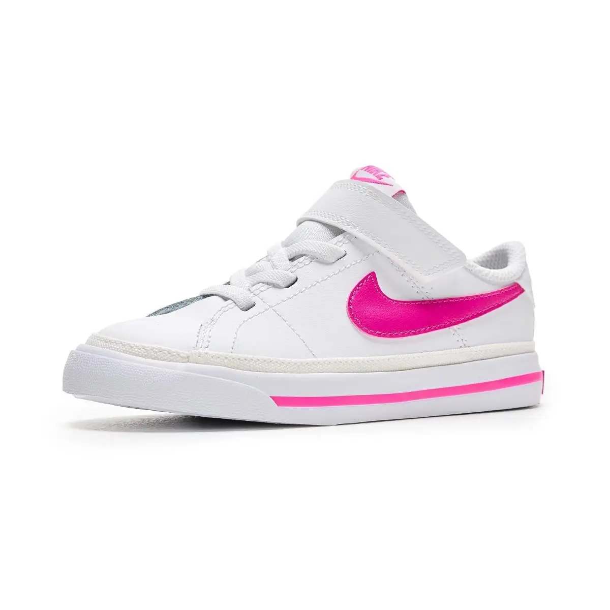 Children Unisex Shoes  Kids Court Legacy Infant/toddler White/Laser Fuchsia by Nike
