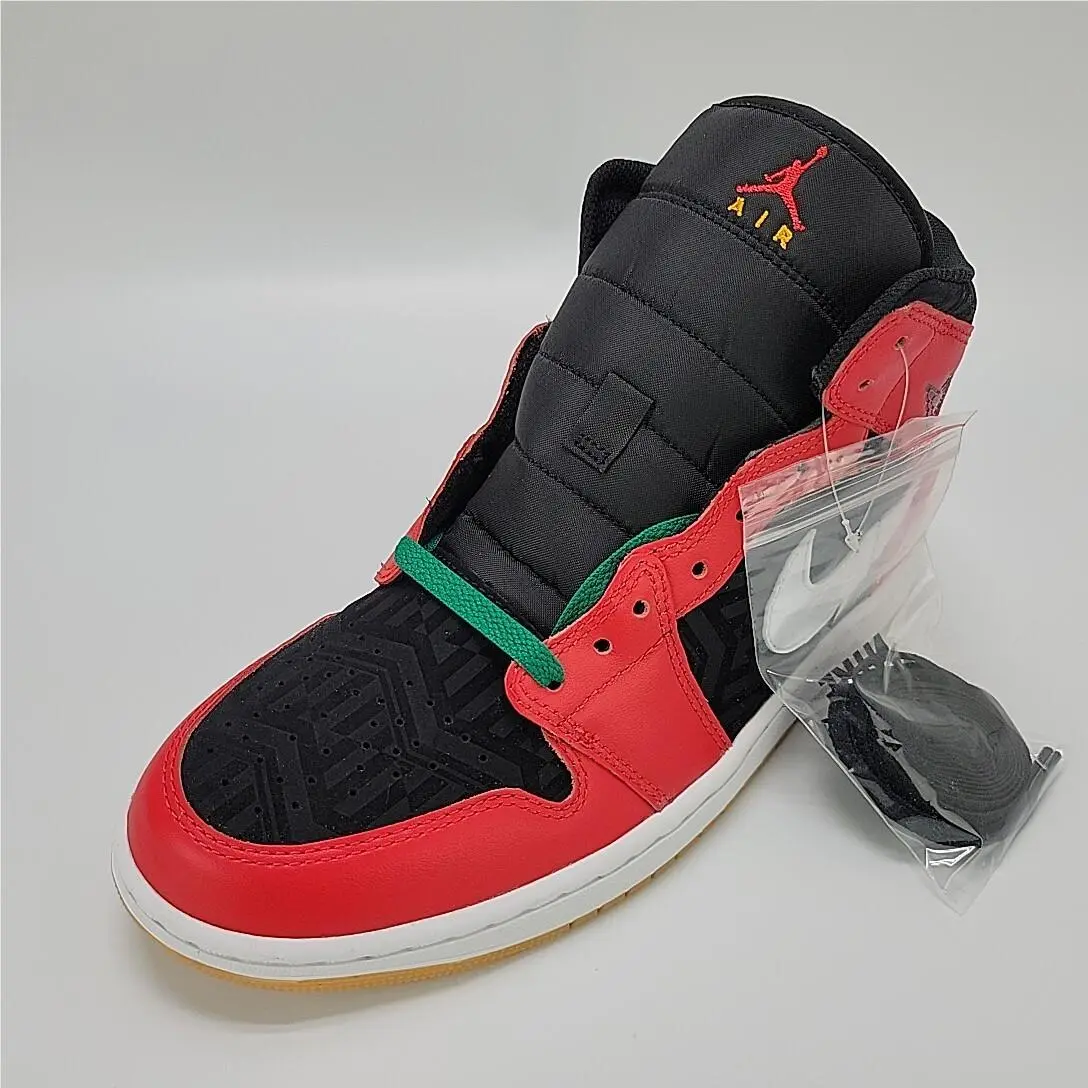 Nike shoes - Air Jordan 1 Mid SE - DQ8417-006 - Black/White/Malachite/Fire Red 12