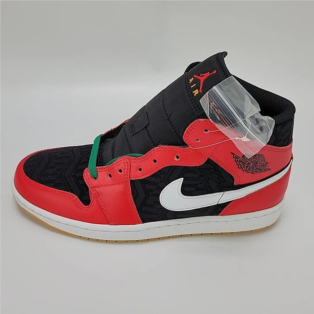 Nike shoes - Air Jordan 1 Mid SE - DQ8417-006 - Black/White/Malachite/Fire Red 13