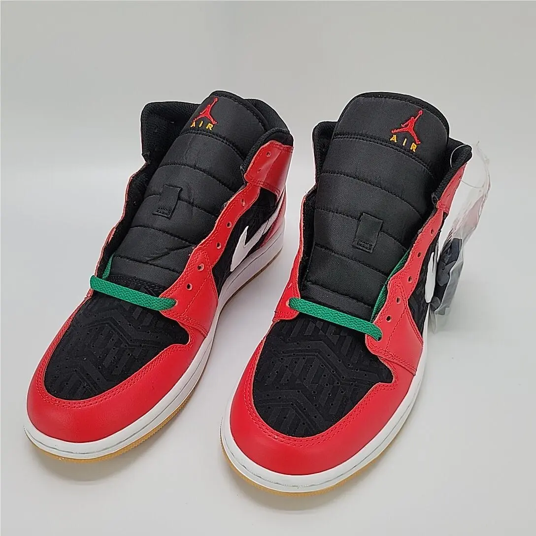 Nike shoes - Air Jordan 1 Mid SE - DQ8417-006 - Black/White/Malachite/Fire Red 18