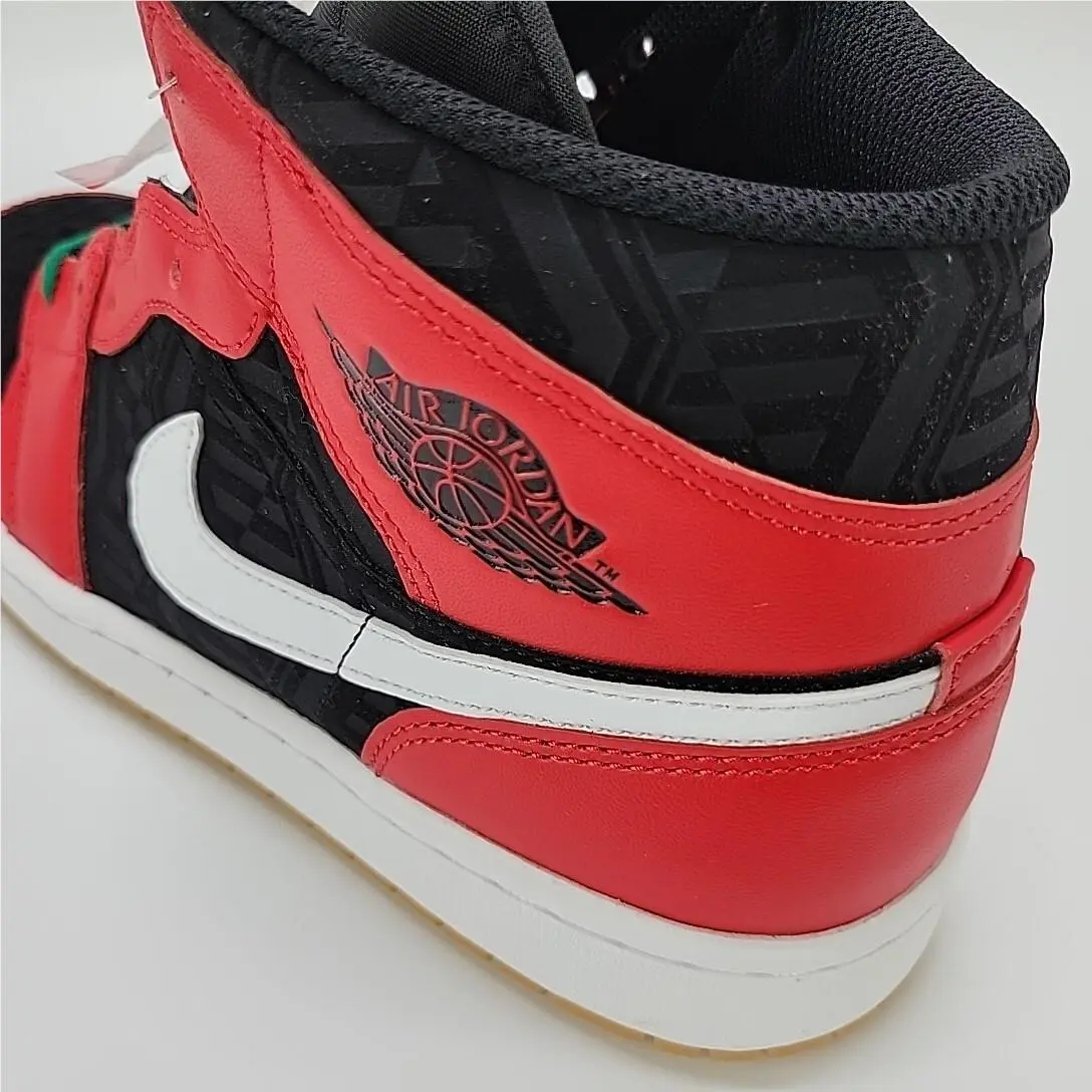 Nike shoes - Air Jordan 1 Mid SE - DQ8417-006 - Black/White/Malachite/Fire Red 20