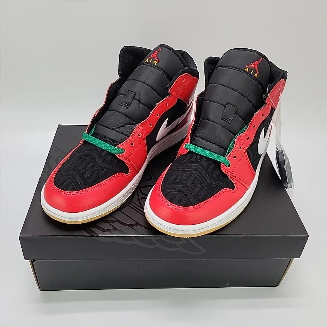 Nike shoes - Air Jordan 1 Mid SE - DQ8417-006 - Black/White/Malachite/Fire Red 21