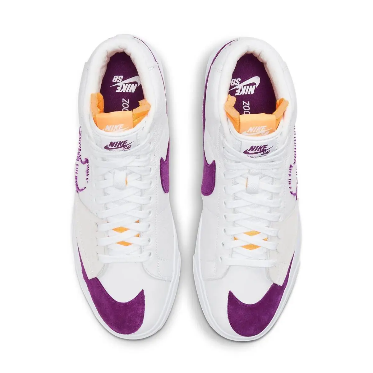 Nike shoes - Nike SB Zoom Blazer Mid - DA2189-100 - White/Viotech-White 1