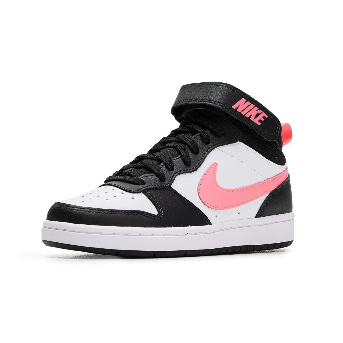 Children Unisex Shoes  Kids Court Borough Mid 2 Big Kid Black/Sunset Pulse/White by Nike