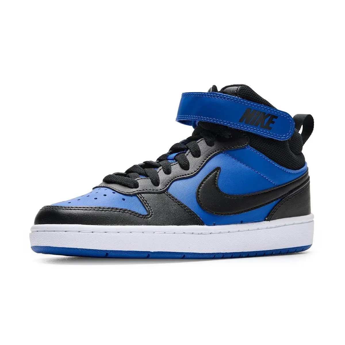 Children Unisex Shoes  Kids Court Borough Mid 2 Big Kid Game Royal/Black/White by Nike