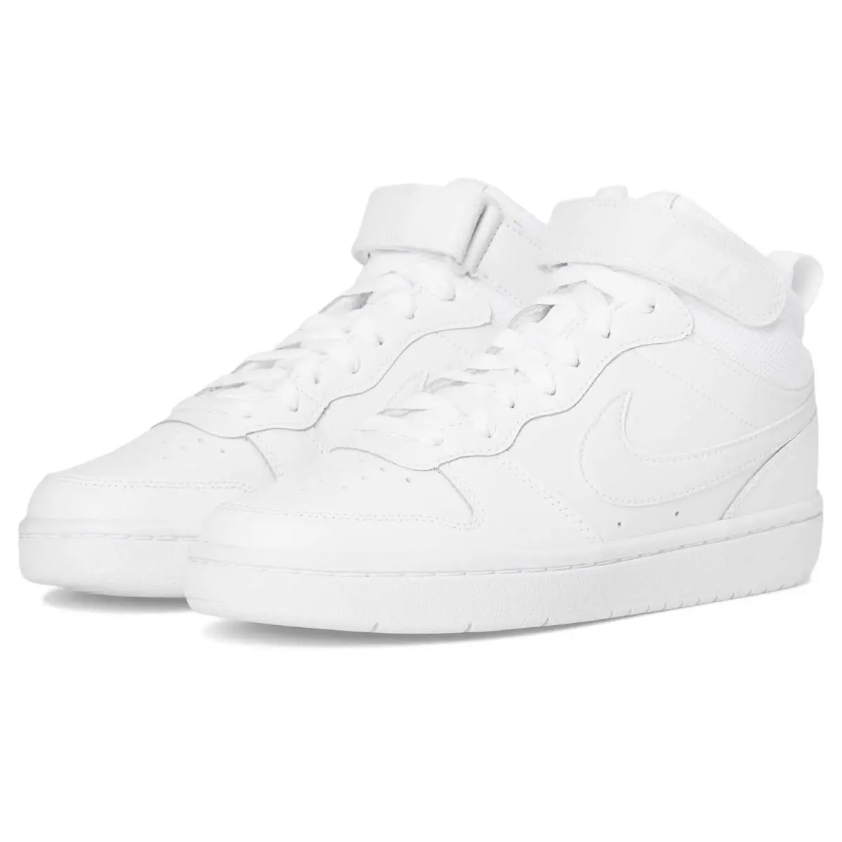 Children Unisex Shoes  Kids Court Borough Mid 2 Big Kid White/White/White by Nike