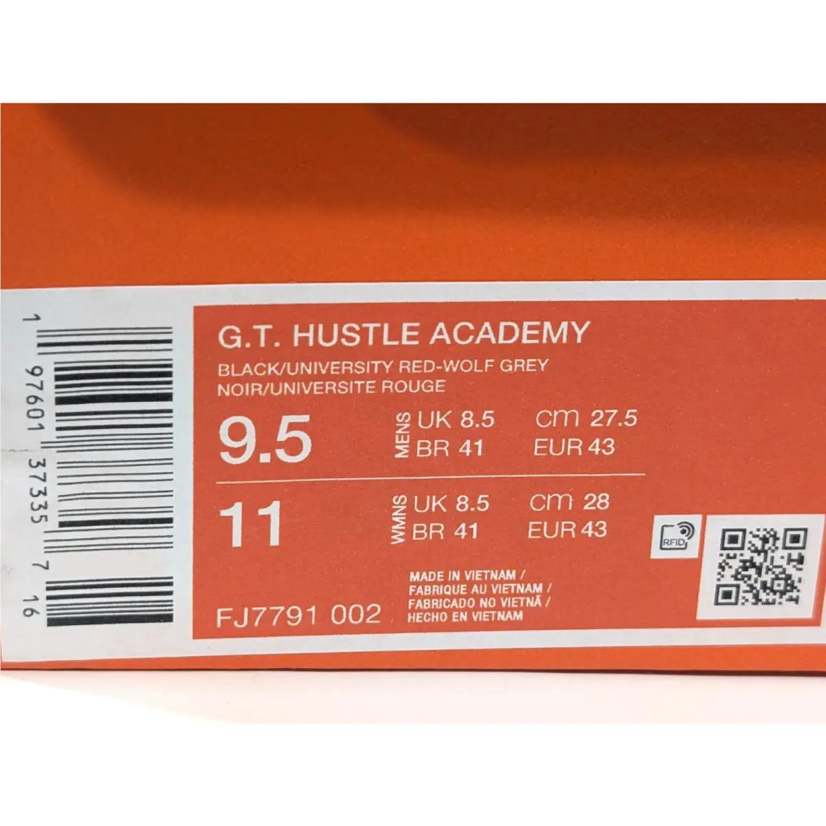 Nike shoes - Nike G.T. Hustle Academy - Hustle Academy - FJ7791-002 - Black/Red/Grey 18