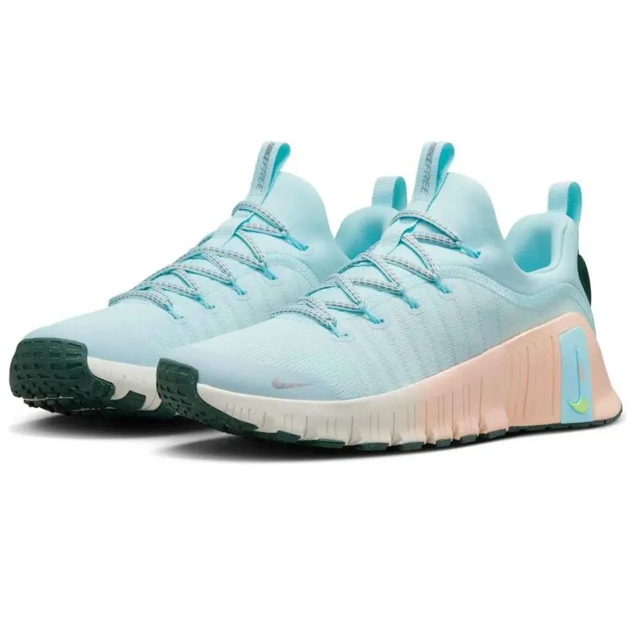 Women Nike HV5228 474 W Free Metcon 6 Prm Blue/silver Running Shoe Sneakers - GLACIER BLUE/METALLIC SILVER