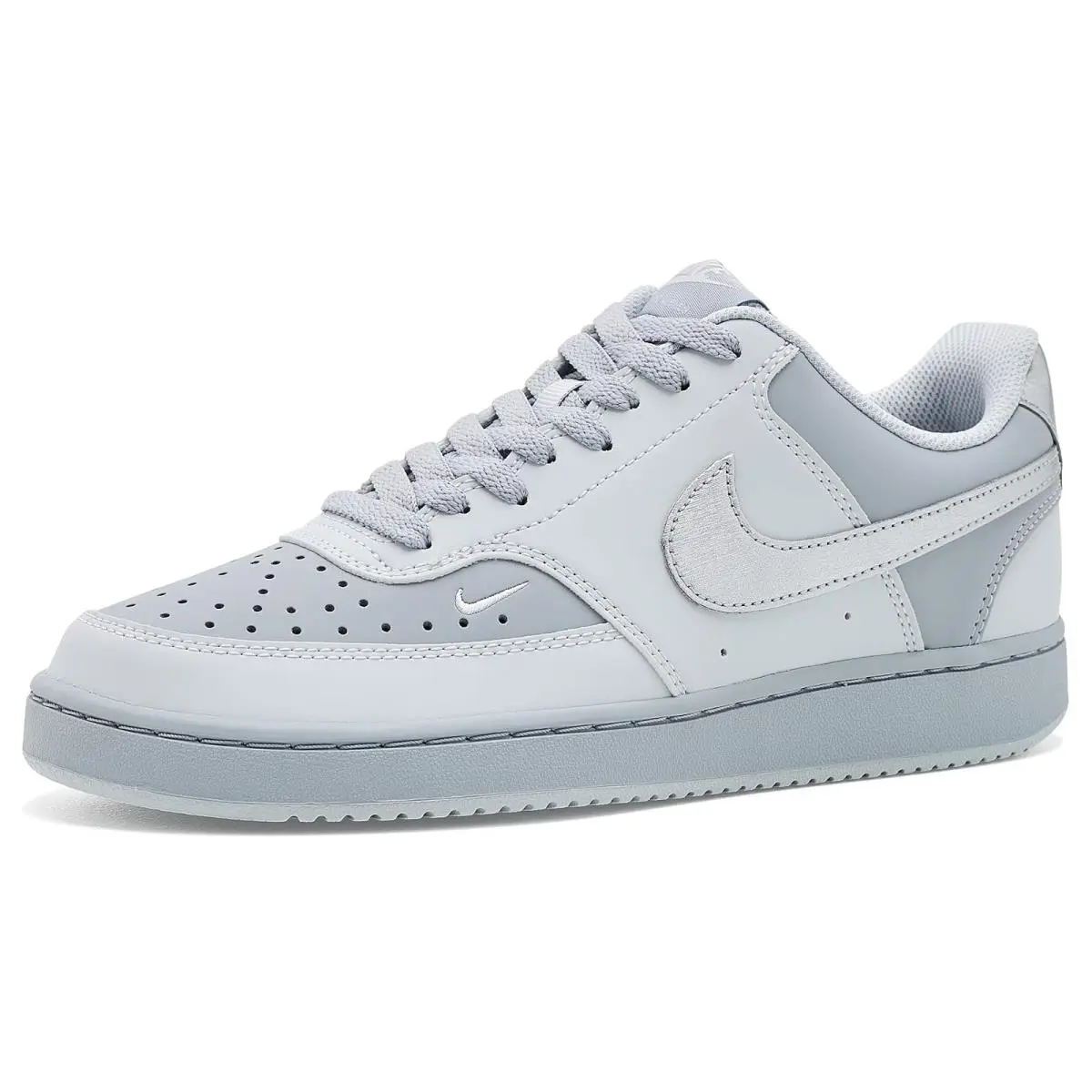 Women`s Sneakers Athletic Shoes  Court Vision Low Pure Platinum/Metallic Silver/Wolf Grey by Nike
