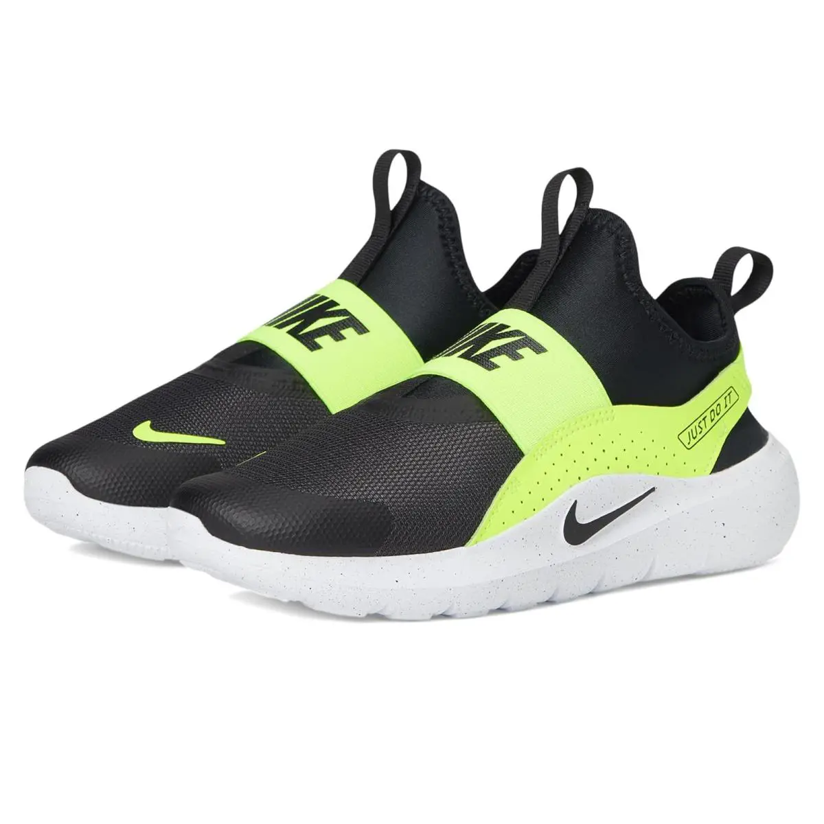 Children Unisex Shoes Nike Kids Flex Runner 4 Little Kid - Black/Black/Volt/White