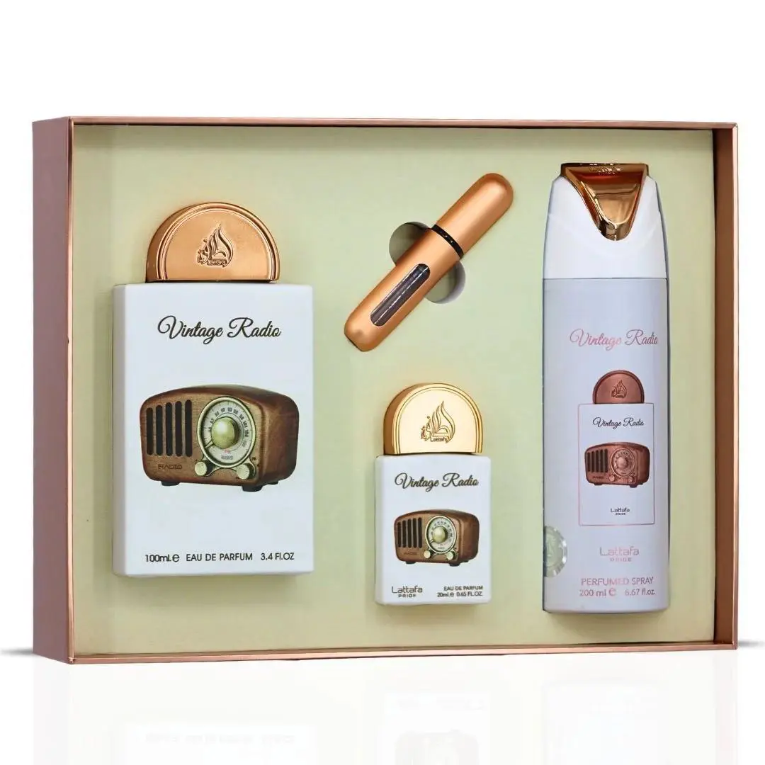 Lattafa Pride Vintage Radio 3-Piece Gift Set Eau de Parfum Unisex