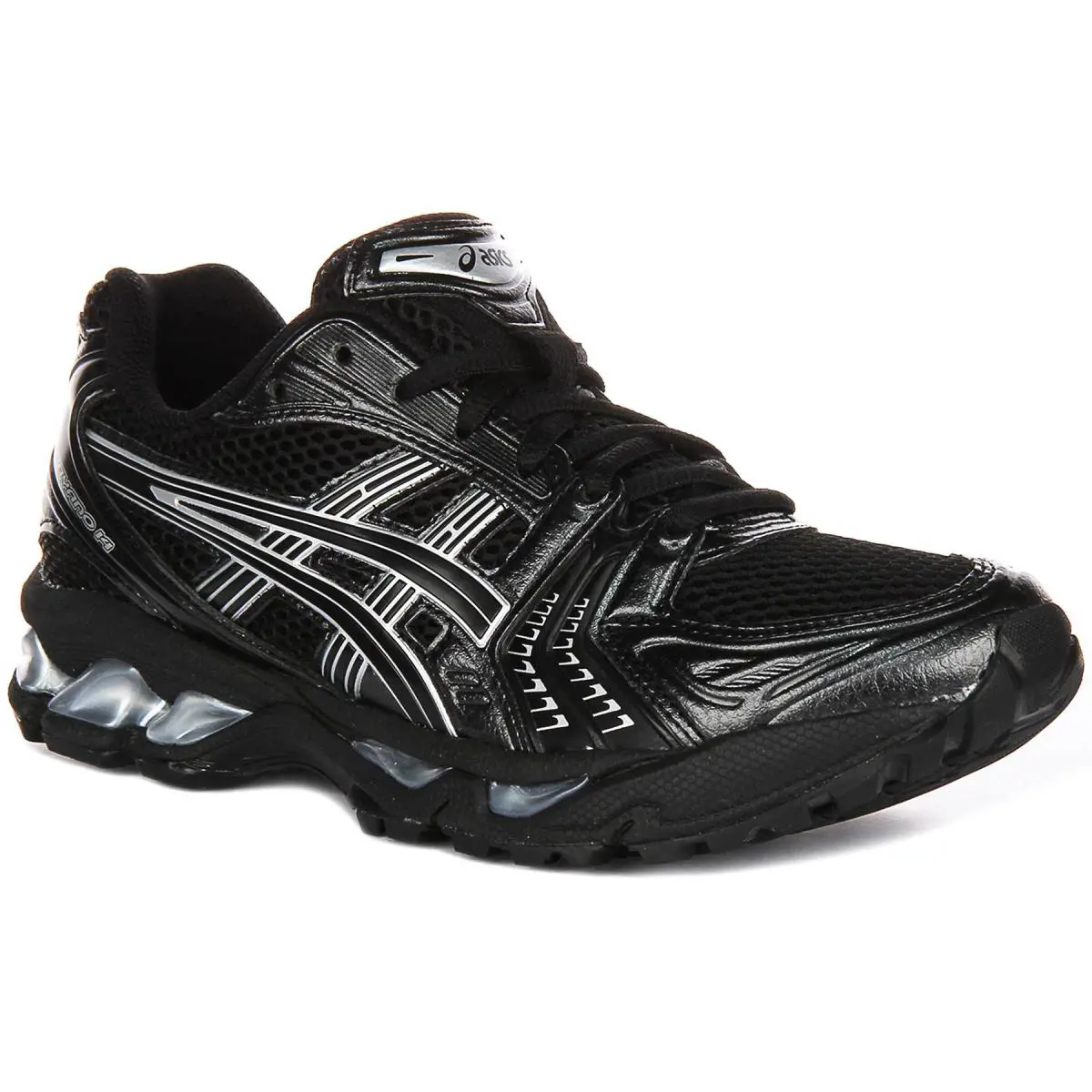 Asics Gel Kayano 14 Iconic Lace Up Womens Sneakers In Black Silver US 4 - 13 - Black Silver