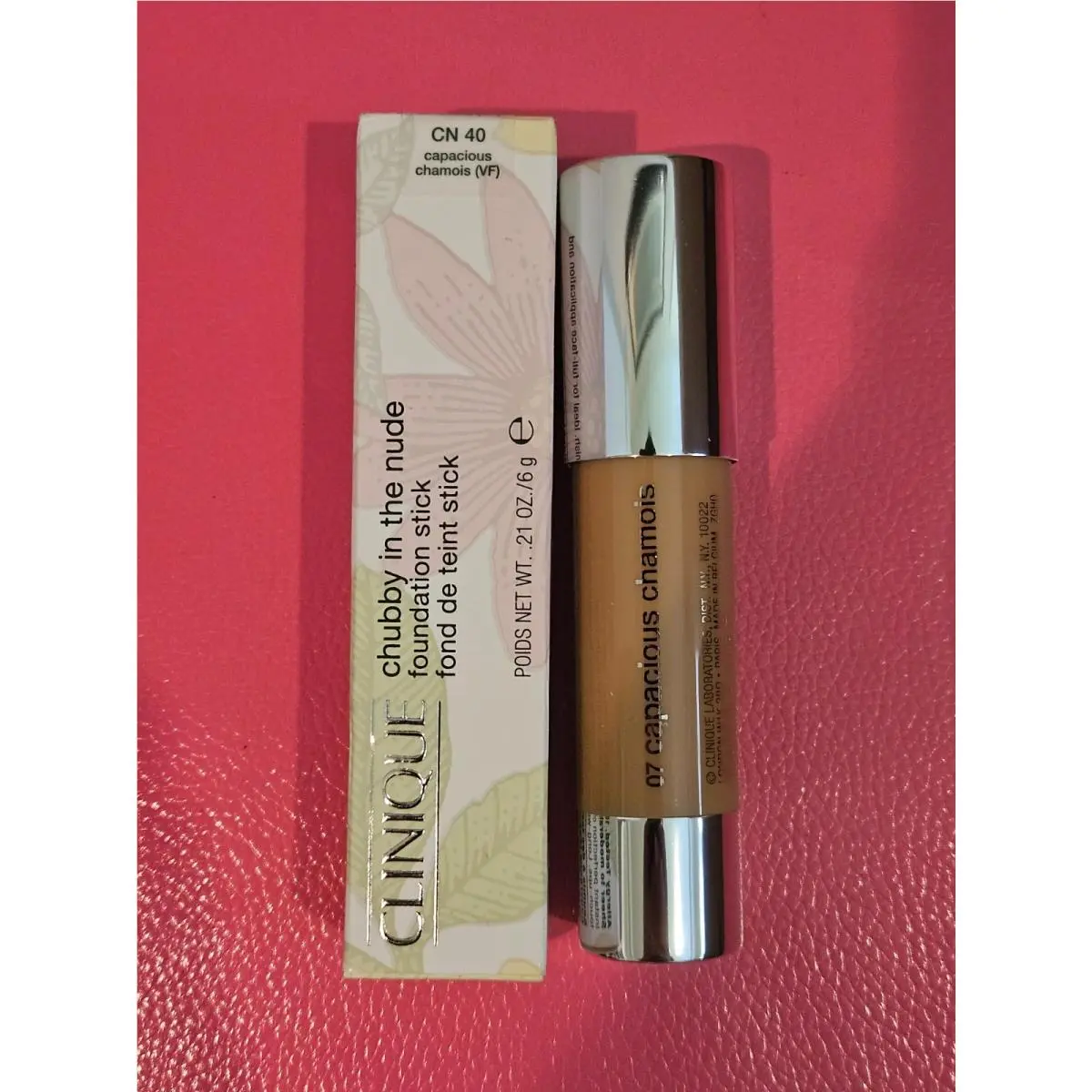 Chubby in The Foundation Stick Full sz .21oz/6g Choose Shade CN 40 capacious chamois by Clinique