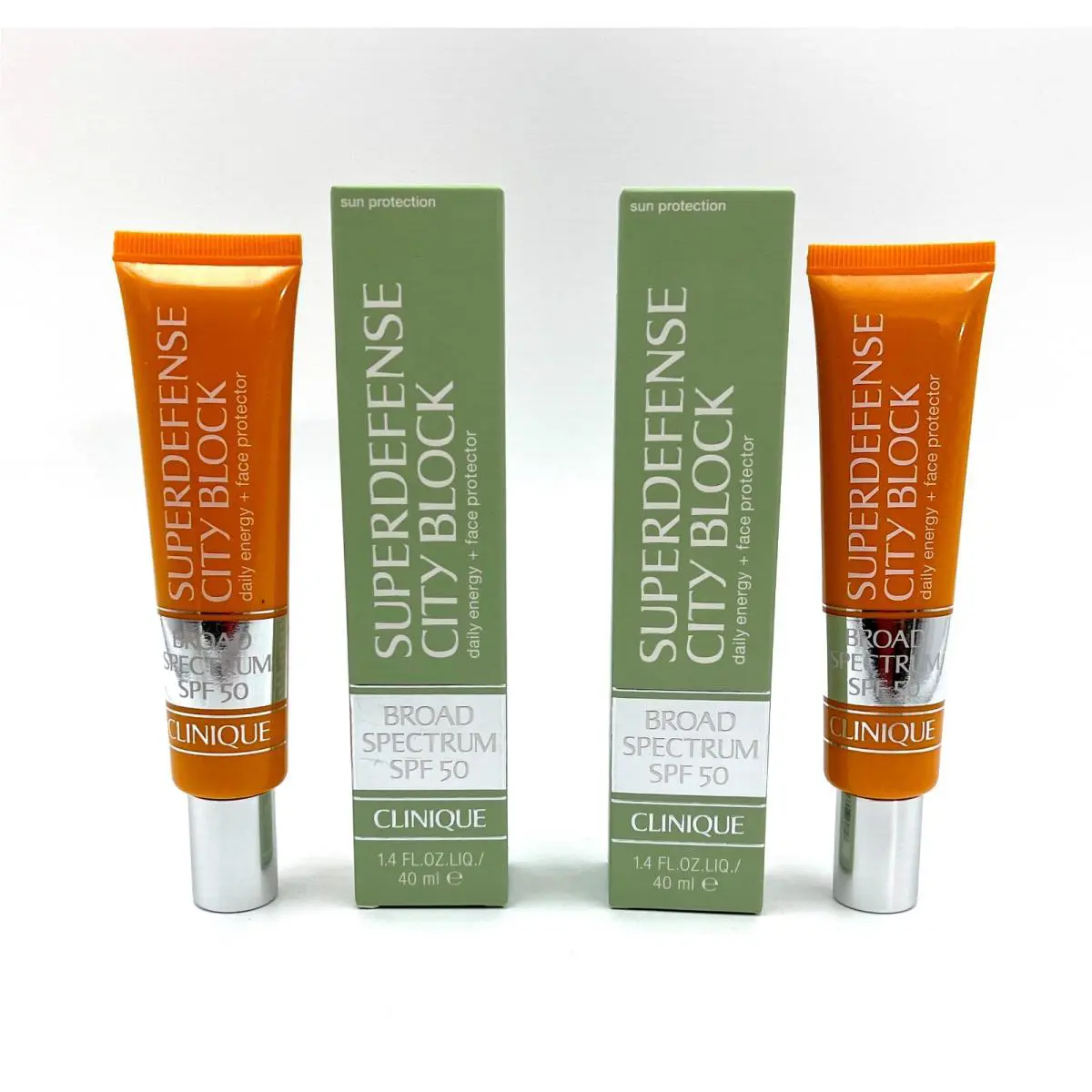 2 Pack: Clinique Superdefense City Block Broad Spectrum Spf 50 1.4 oz 2=2.8oz