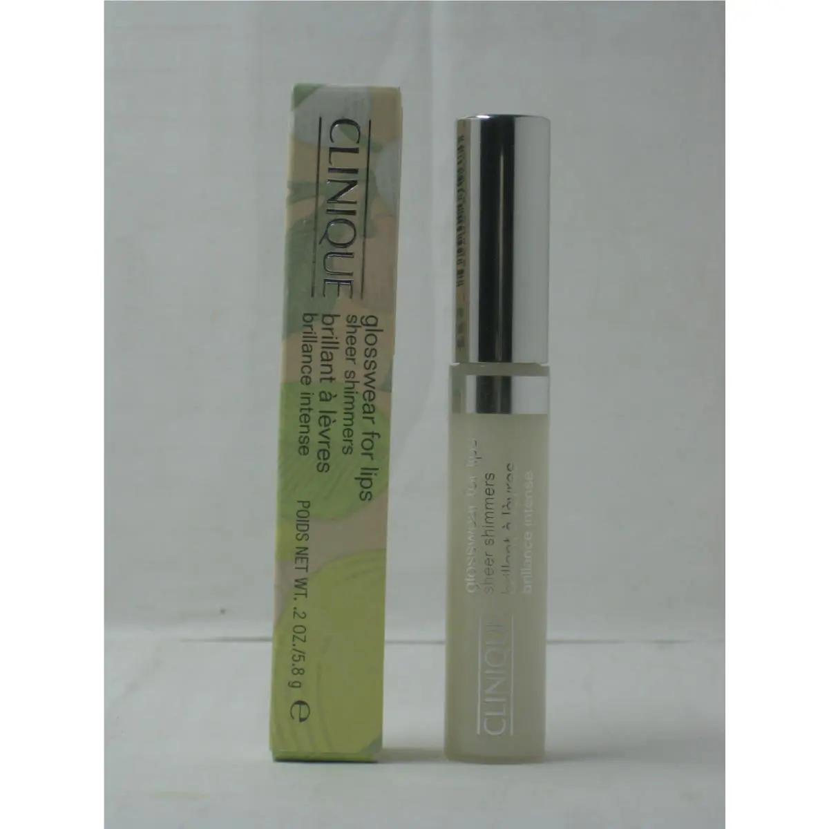 Clinique Glosswear For Lips Lip Gloss 09 Shimmer White 0.2 oz/5.8g Full Sz Rare