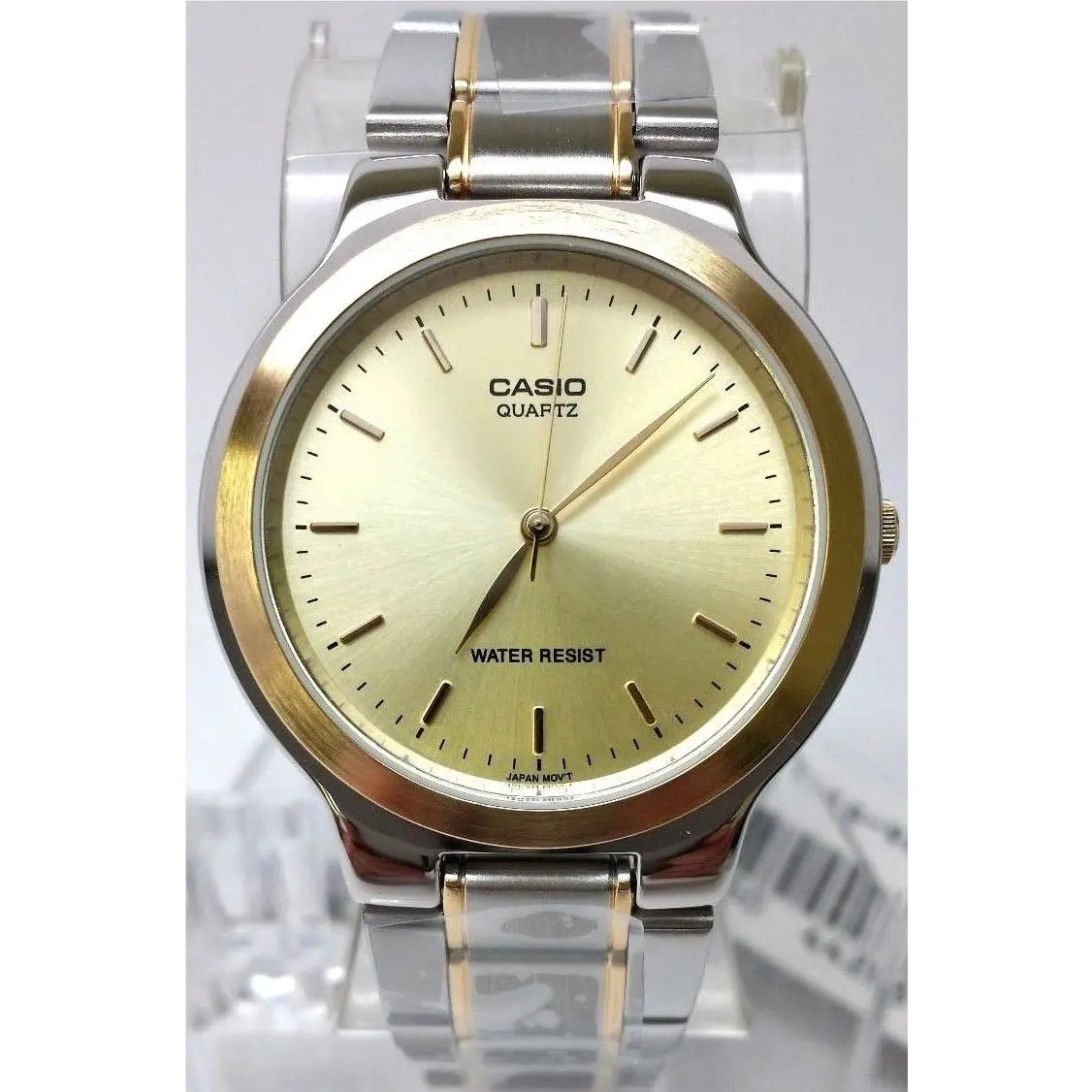 Casio MTP-1131G-9A Mens Gold Dial Analog Watch Stainless Steel Band Dress