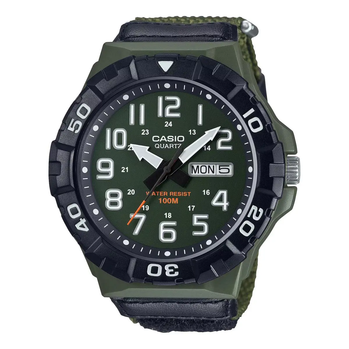 Casio Men`s Oversized Sport Watch with Green Dial - MRW-210HB-3BV