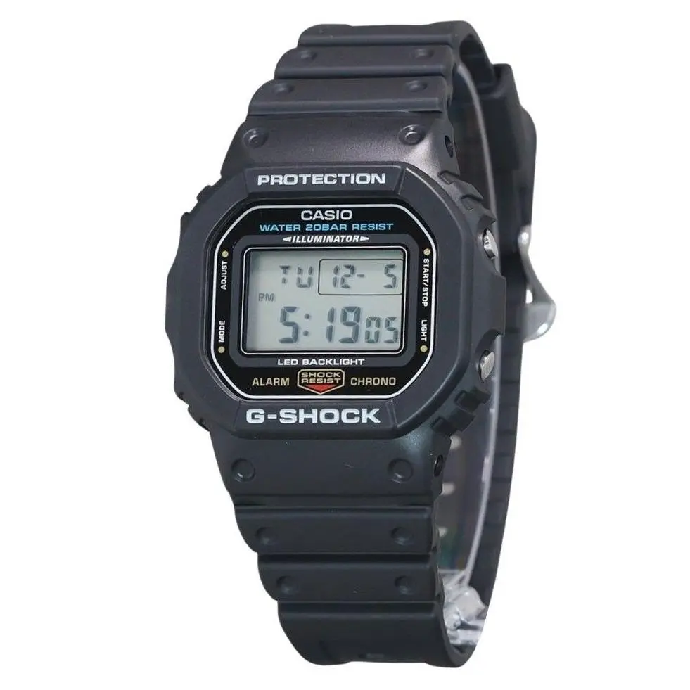 Casio G-shock Digital Resin Strap Black Dial Quartz DW-5600UE-1 200M Mens Watch