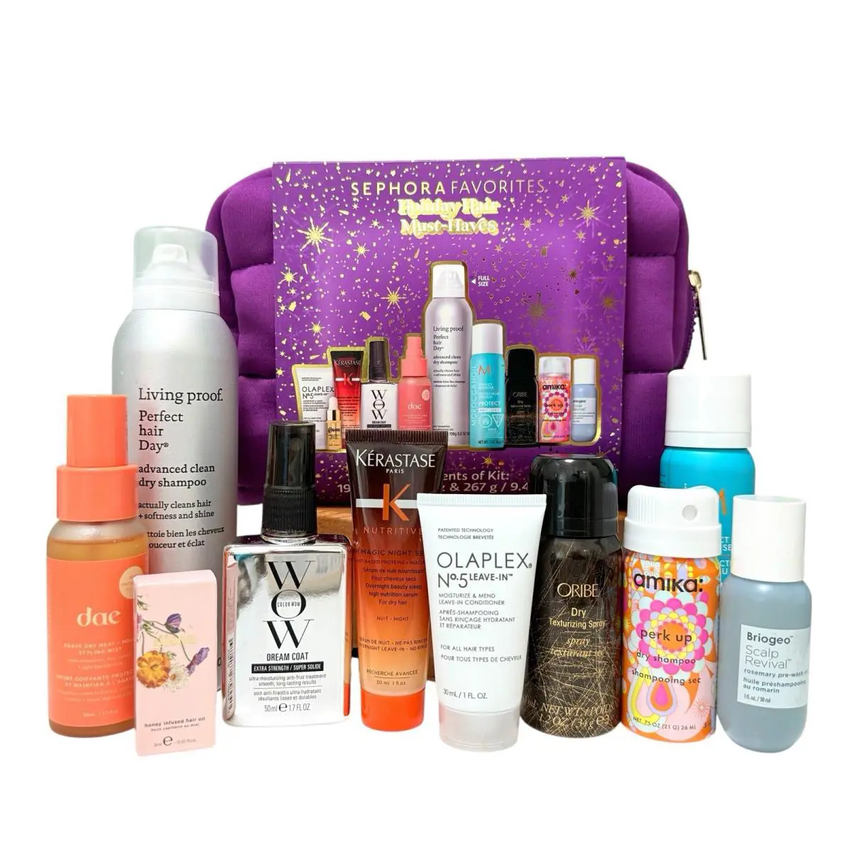 Favorites Holiday Hair Must Haves Gift Set 2025 10 Pcs Kit W/makeup Bag by Sephora